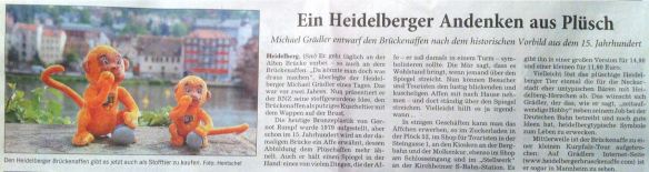 RNZ Ein Heidelberger Andenken aus Plüsch